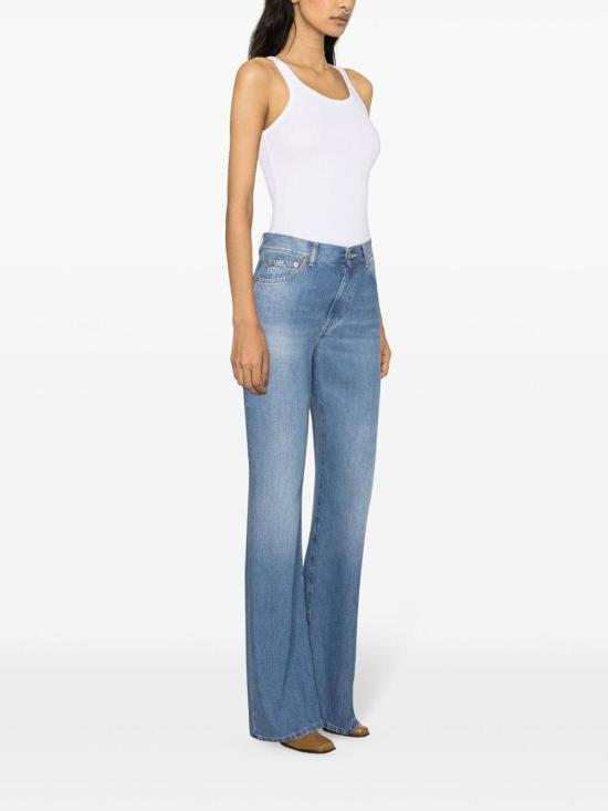 24FW 돈답 플레어 팬츠 DP619DF0266GZ6800 Blue - DONDUP