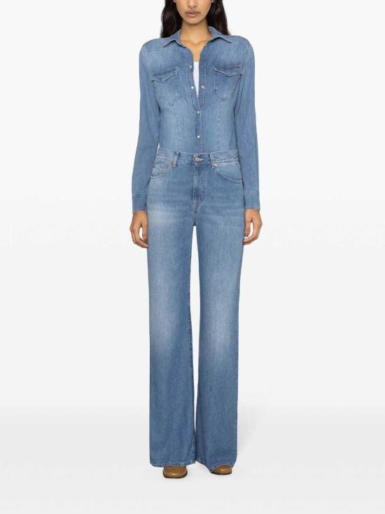 24FW 돈답 플레어 팬츠 DP619DF0266GZ6800 Blue - DONDUP