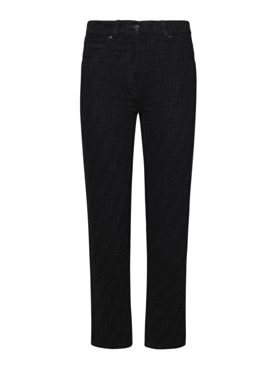  펜디 스트레이트 팬츠 FLP851AT1BF0GME Black