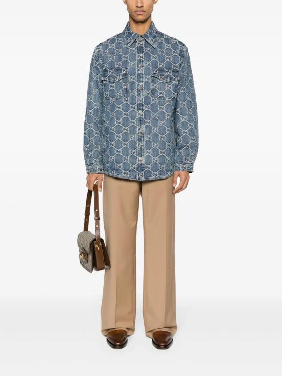  구찌 데님 셔츠 713911XDB7H indigo - GUCCI