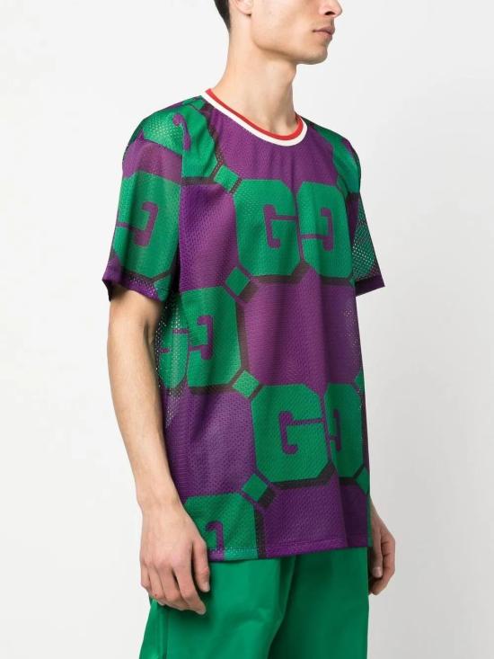  구찌 반팔 티셔츠 733736XJFAN purple - GUCCI