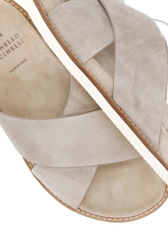 25SS 브루넬로 쿠치넬리 샌들 MZUSILY327 CBW33 Beige - BRUNELLO CUCINELLI