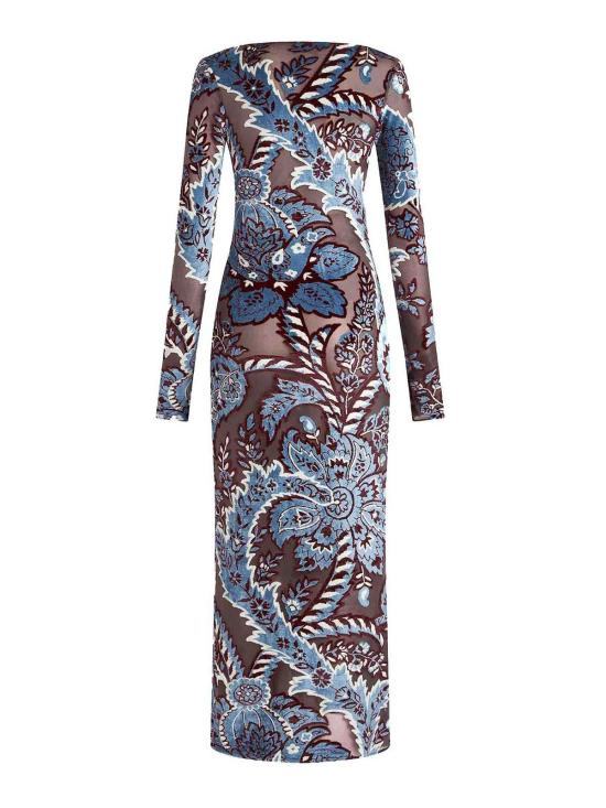 25FW 에트로 롱 원피스 WRHA019999JJD03S9880 Blue - ETRO