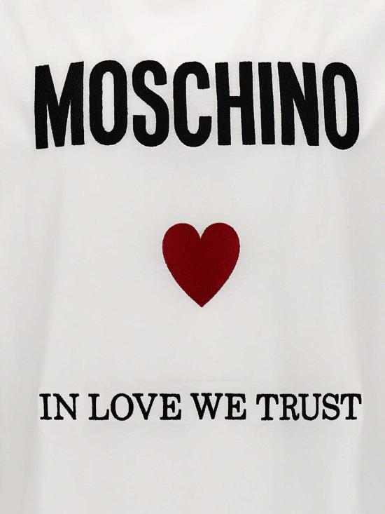 24FW 모스키노 반팔 티셔츠 071402411001 White - MOSCHINO