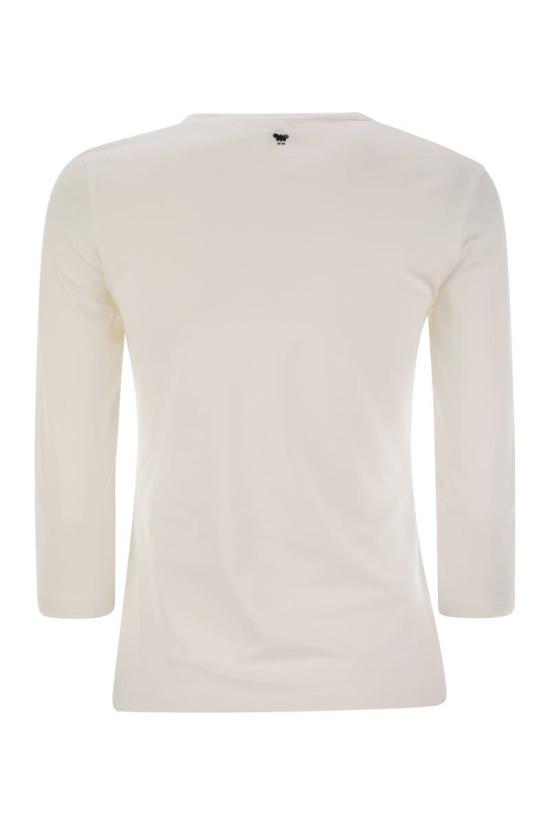 25SS 위켄드막스마라 반팔 티셔츠 2515971021600 001 WHITE - WEEKEND MAX MARA