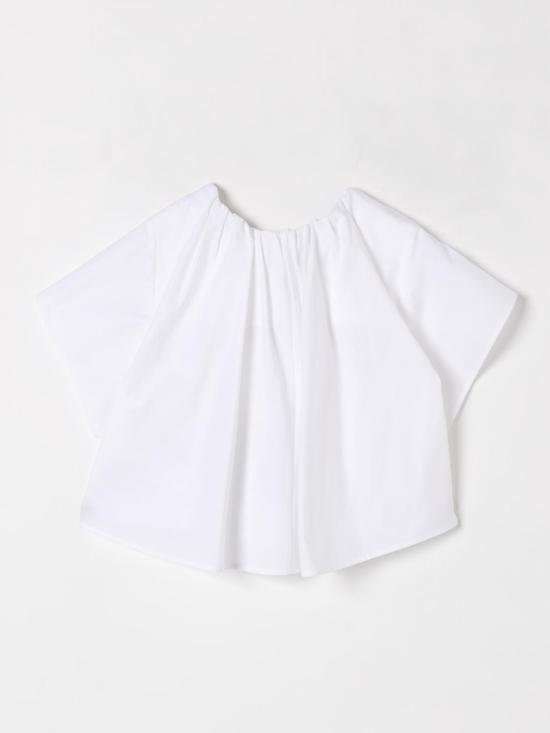 25FW [키즈] MM6 메종마르지엘라 탑 M60760MM014 M6100 White - MM6 MAISON MARGIELA