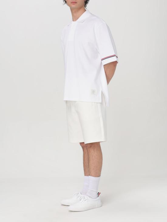 25FW 톰브라운 폴로 티셔츠 MJP209AJ0199 100 White - THOM BROWNE