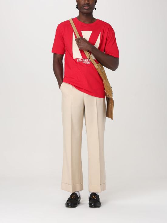 25FW 발렌티노 가라바니 반팔 티셔츠 6V3MG16PAQ9 157 Red - VALENTINO GARAVANI