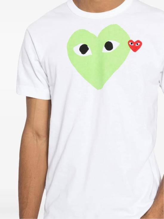  꼼데가르송 반팔 티셔츠 AXT106051 white - COMME DES GARCONS