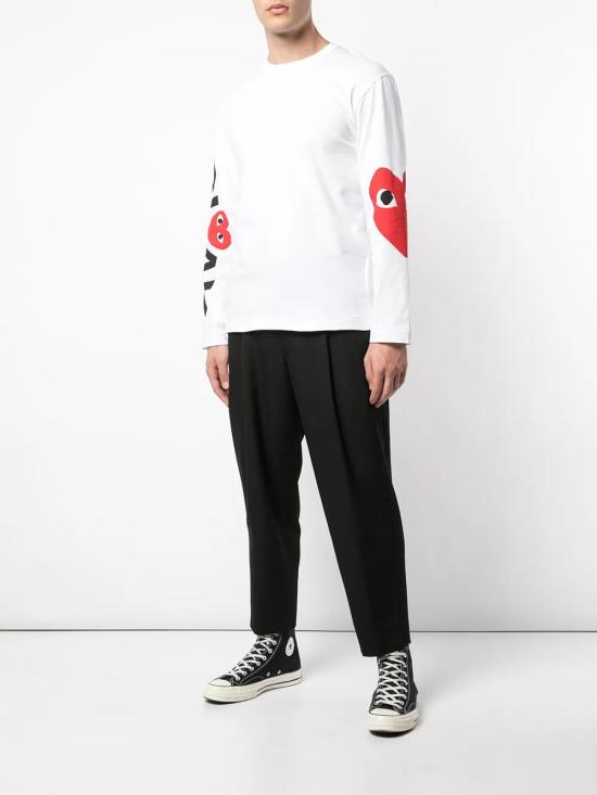  꼼데가르송 긴팔 티셔츠 P1T258 white - COMME DES GARCONS