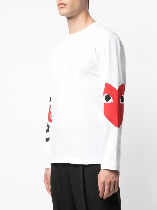  꼼데가르송 긴팔 티셔츠 P1T258 white - COMME DES GARCONS