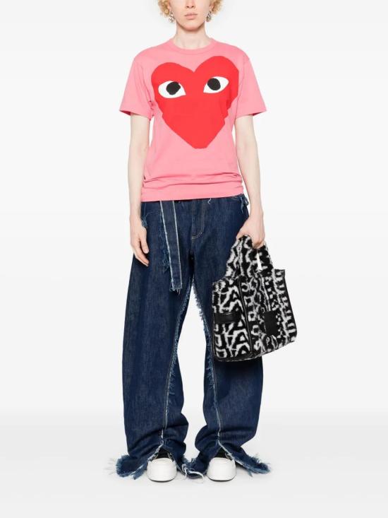  꼼데가르송 반팔 티셔츠 AXT274051 pink - COMME DES GARCONS