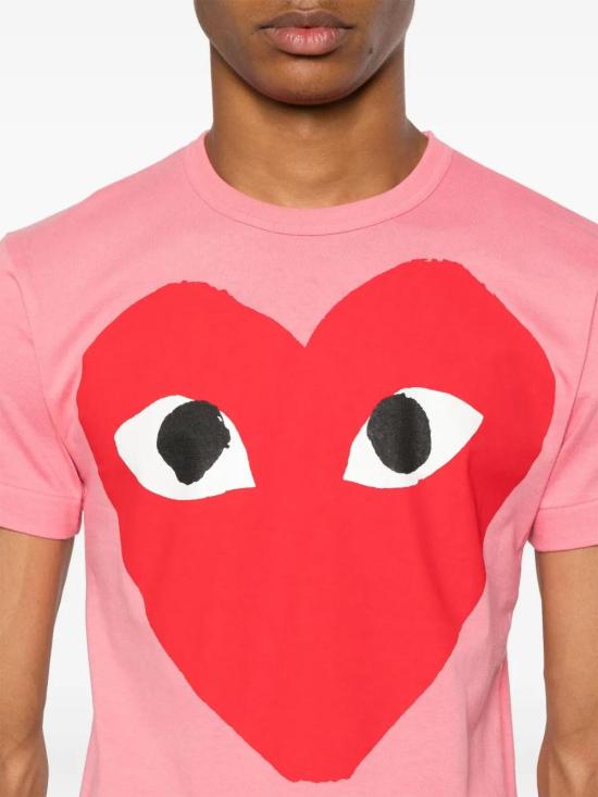  꼼데가르송 반팔 티셔츠 AXT274051 pink - COMME DES GARCONS