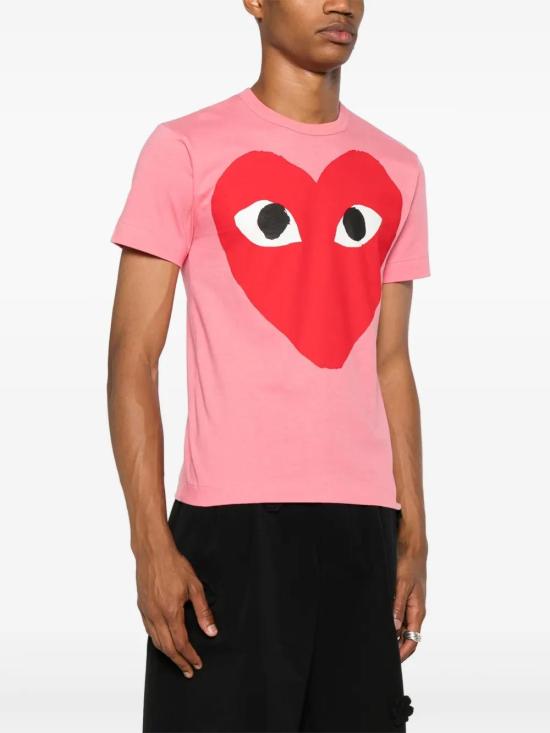  꼼데가르송 반팔 티셔츠 AXT274051 pink - COMME DES GARCONS