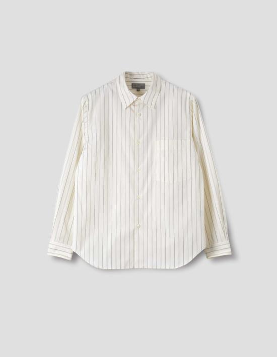  마가렛호웰 긴팔 셔츠 MESH0220A24MDX OWB OFF WHITE BLACK DOM