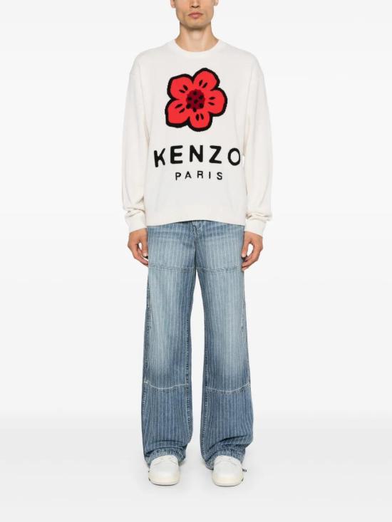  겐조 스웨터 FE65PU4873LD white - KENZO