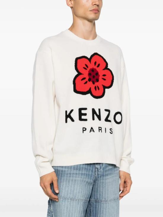  겐조 스웨터 FE65PU4873LD white - KENZO