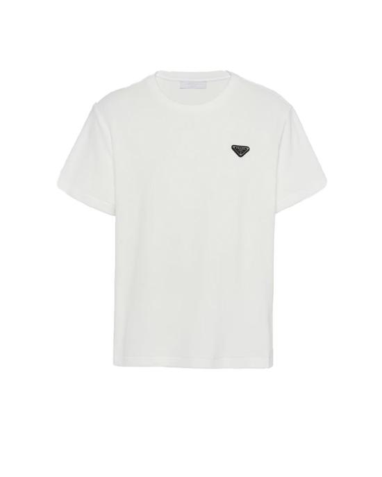 25SS 프라다 반팔 티셔츠 UJN885S23216JK F0009 BIANCO White