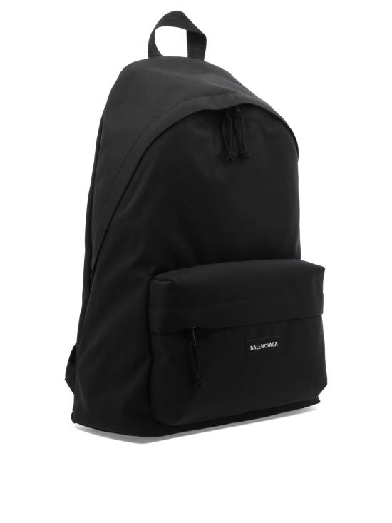 26FW 발렌시아가 로고 패치 익스플로러 백팩 503221 2VZ37 1000 BLACK DOM - BALENCIAGA