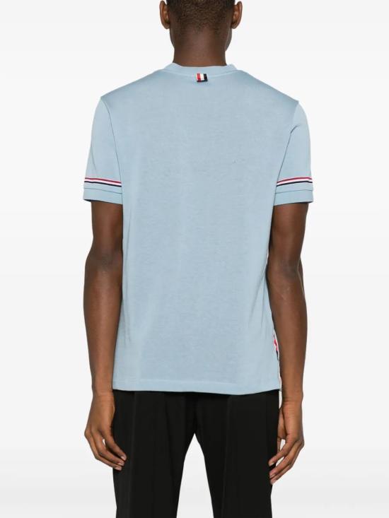 톰브라운 반팔 티셔츠 MJS247AJ0129 sky - THOM BROWNE