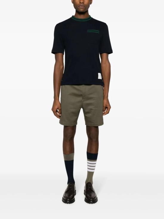  톰브라운 반팔 티셔츠 MJS259AJ0153 navy - THOM BROWNE