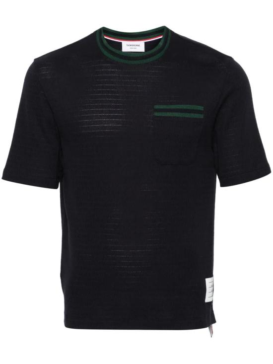  톰브라운 반팔 티셔츠 MJS259AJ0153 navy