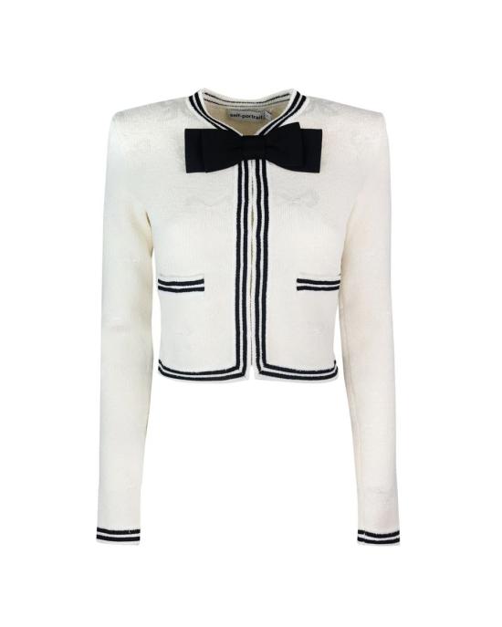 25SS 셀프 포트레이트 스웨터 RS25111CC WHITE