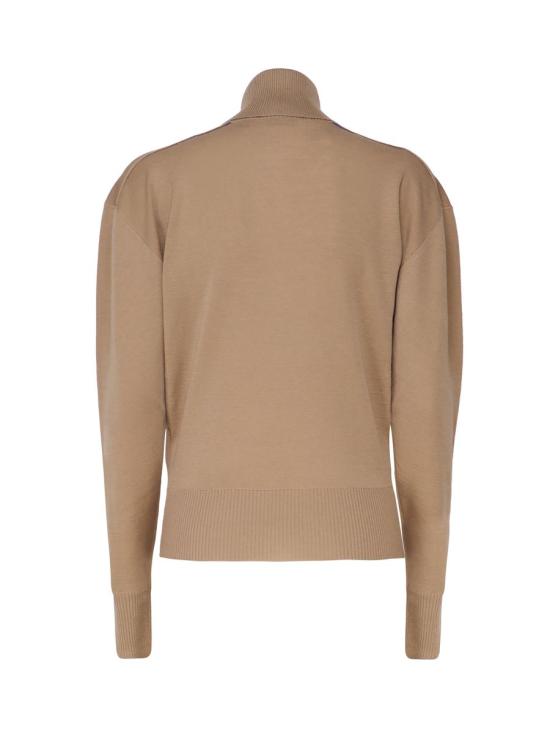 24FW 버버리 스플릿 터틀넥 라인 울 스웨터  8095115 A3743 BROWN - BURBERRY