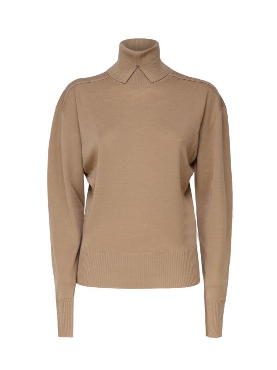 24FW 버버리 스플릿 터틀넥 라인 울 스웨터  8095115 A3743 BROWN