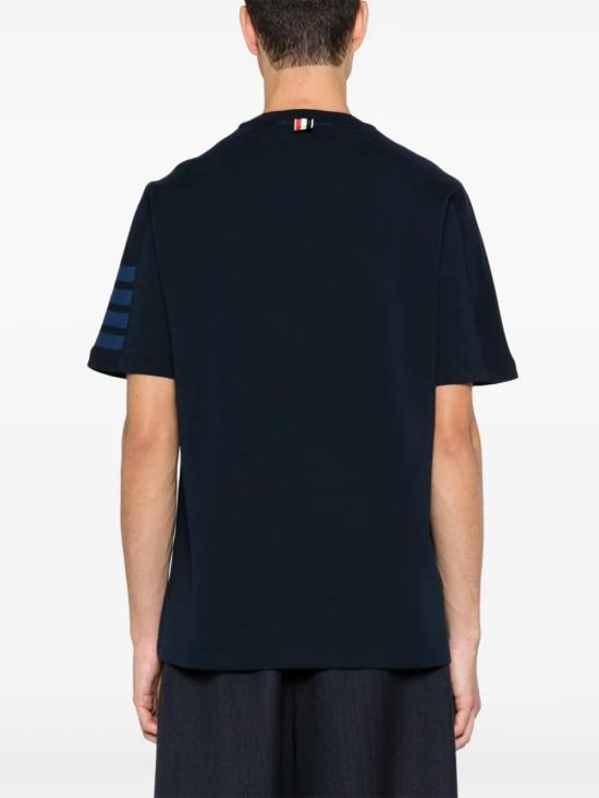  톰브라운 반팔 티셔츠 MJS246B07323 navy - THOM BROWNE