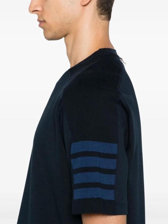  톰브라운 반팔 티셔츠 MJS246B07323 navy - THOM BROWNE