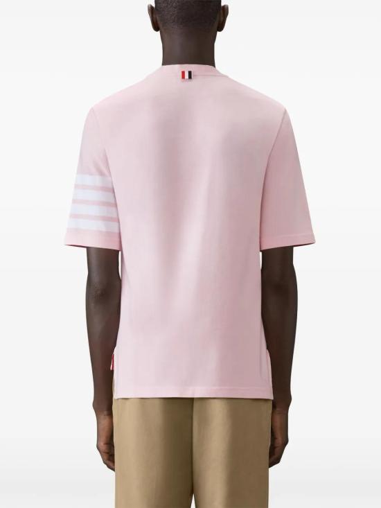  톰브라운 반팔 티셔츠 MJS168G07862 pink - THOM BROWNE