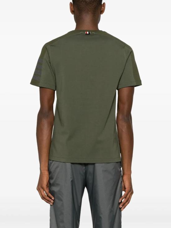  톰브라운 반팔 티셔츠 MJS246A07323 olive green - THOM BROWNE