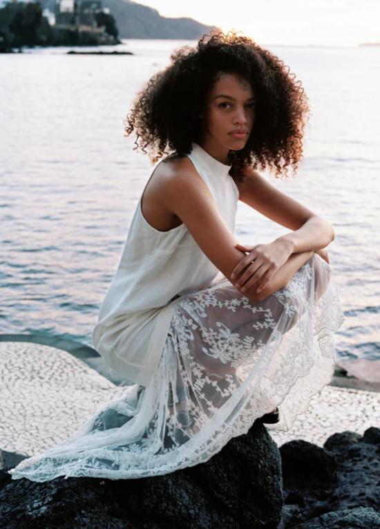  씨뉴욕 롱 원피스 Sea Ny Marja 콤보 드레스 펄 - SEA NY