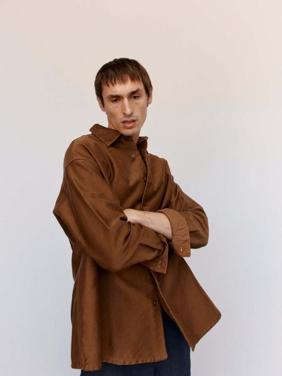  케이시 케이시 긴팔 셔츠 진저 파이유 볼륨러