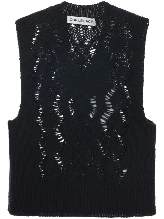  아워레가시 니트 베스트 M4243CBF black