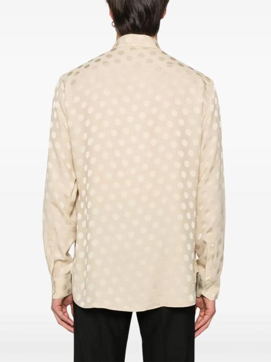  생로랑 긴팔 셔츠 646850Y1I44 beige - SAINT LAURENT