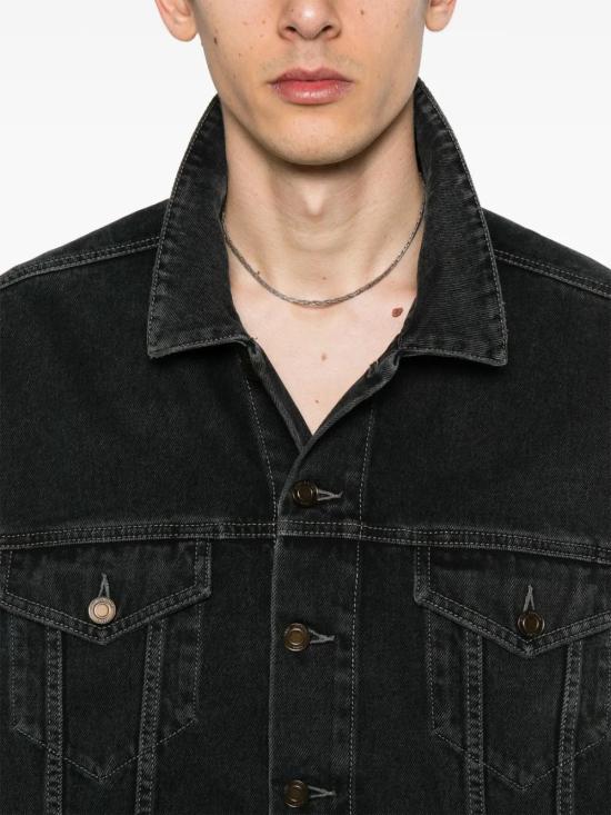  생로랑 데님 자켓 730958Y07TE black - SAINT LAURENT