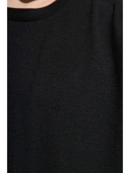  생로랑 반팔 티셔츠 781566Y37HC black - SAINT LAURENT