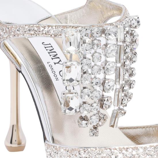 25SS 지미추 힐/펌프스 VERITY 95GKNSAND CRYSTAL SILVER - JIMMY CHOO
