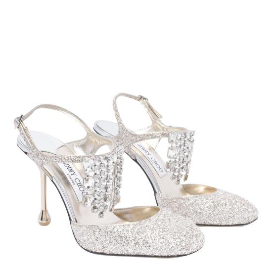 25SS 지미추 힐/펌프스 VERITY 95GKNSAND CRYSTAL SILVER - JIMMY CHOO