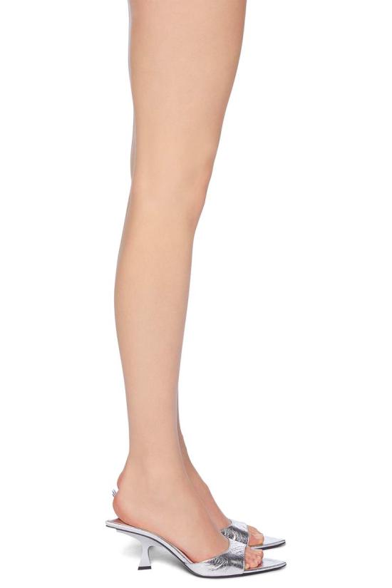 25SS 디 아티코 뮬/슬리퍼 248WSH00838LBT070AA002 SILVER - THE ATTICO