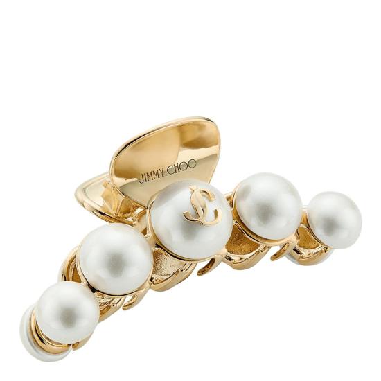 26SS 지미추 액세서리 CLAW HAIR CLIPDCKWHITE GOLD - JIMMY CHOO