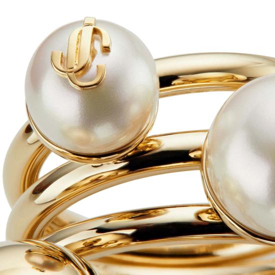 26SS 지미추 팔찌 JC MULTI PEARL RINGDXQGOLD WHITE Gold - JIMMY CHOO