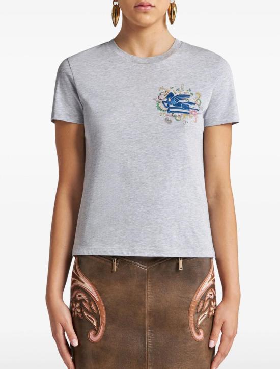 25SS 에트로 반팔 티셔츠 WRMA0006AK788S8290 GREY - ETRO