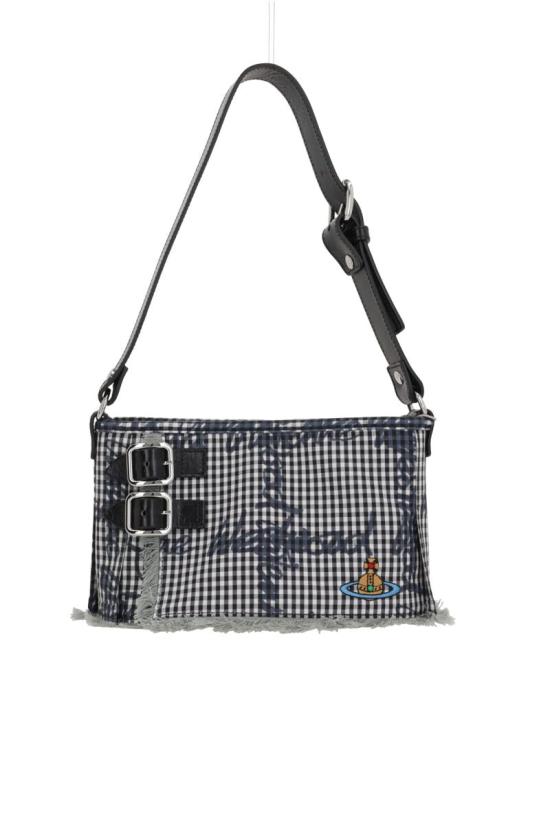 25SS 비비안웨스트우드 숄더백 46020009WW011TO302 GINGHAM BLACK