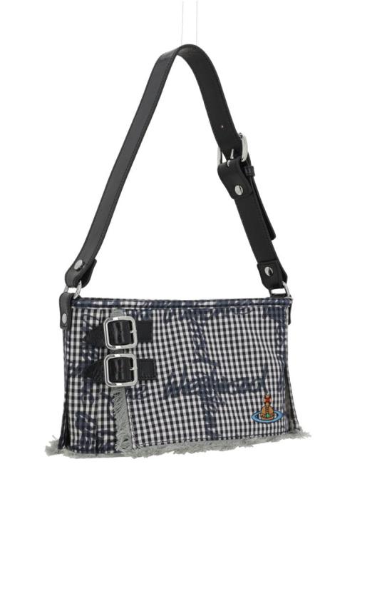 25SS 비비안웨스트우드 숄더백 46020009WW011TO302 GINGHAM BLACK - VIVIENNE WESTWOOD