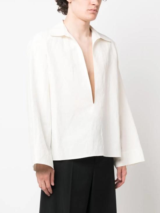  생로랑 긴팔 셔츠 733571Y3D50 white - SAINT LAURENT