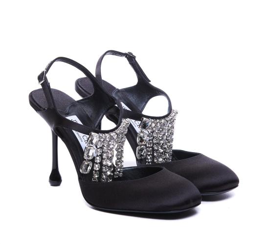 25SS 지미추 힐/펌프스 VERITY 95GKOBLACK CRYSTAL Black - JIMMY CHOO