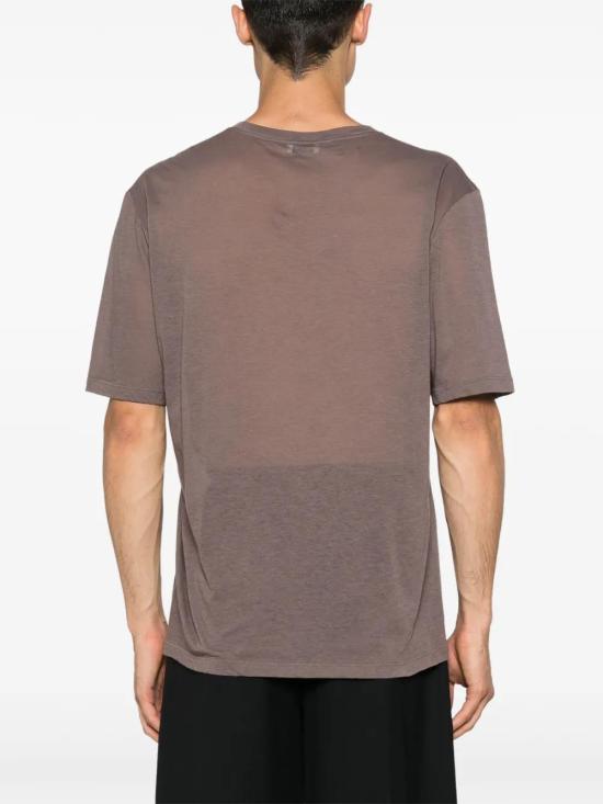  생로랑 반팔 티셔츠 780208Y37LN taupe - SAINT LAURENT